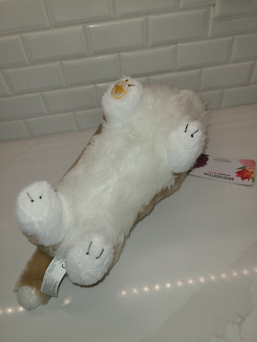 Bridgeton Tan & White Plush Corgi Dog Toy - Picture 4 of 5
